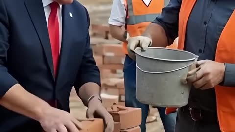 Trump working at site | ai generated video | ai funny video | ai world leaders