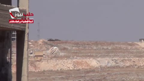 Syrian War Sheikh Najjar Industrial District, N. Aleppo, Malyutka vs T-55, hit 2013.06.12