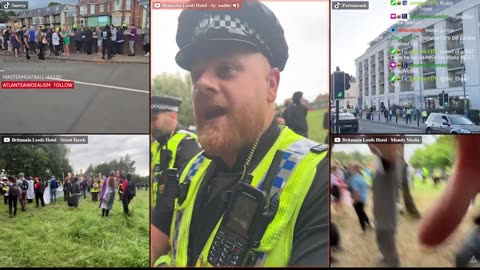 Protests across the whole of the UK tonight at hotels filled with fighting...