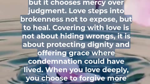 Love Covers a Multitude
