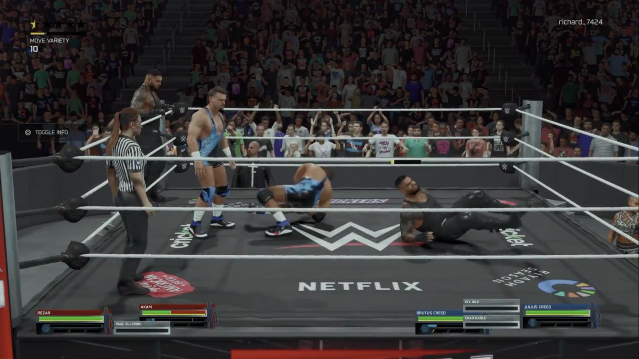 wwe 2k25 314 universe Akam and Rezar VS Brutus Creed and Julius Creed