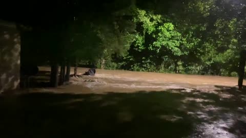Video: Flooding occurring in Chapel Hill, North Carolina as Tropical Depression Chantal