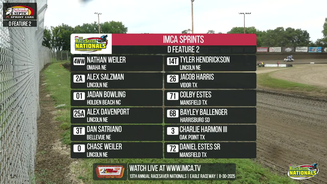 13th Annual RaceSaver Nationals | Eagle Raceway | LIVE Look-In | 8-30-2025