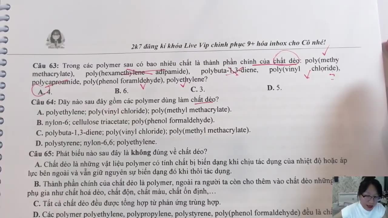 TỔNG ÔN CHƯƠNG 4 : POLYMER