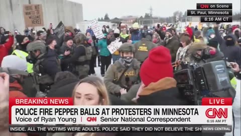 Trump's goons are already pepper spraying and roughing up people in the Twin Cities