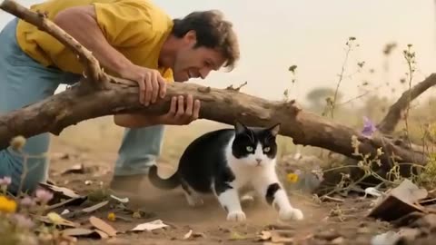 Mama kitten save 😽 cat