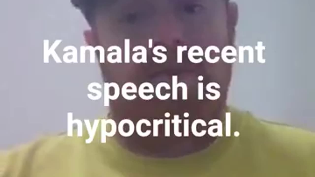 A clip from my video about Kamala Harris recent speech.