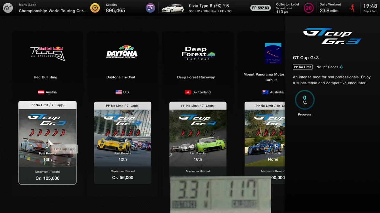 Playing Gran Turismo 7 while riding exercise bike