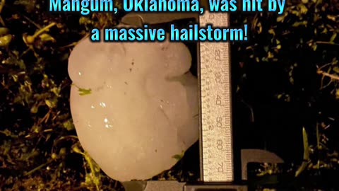 🚨April 28, 2025; USA Mangum, Oklahoma, was hit by a massive hailstorm.