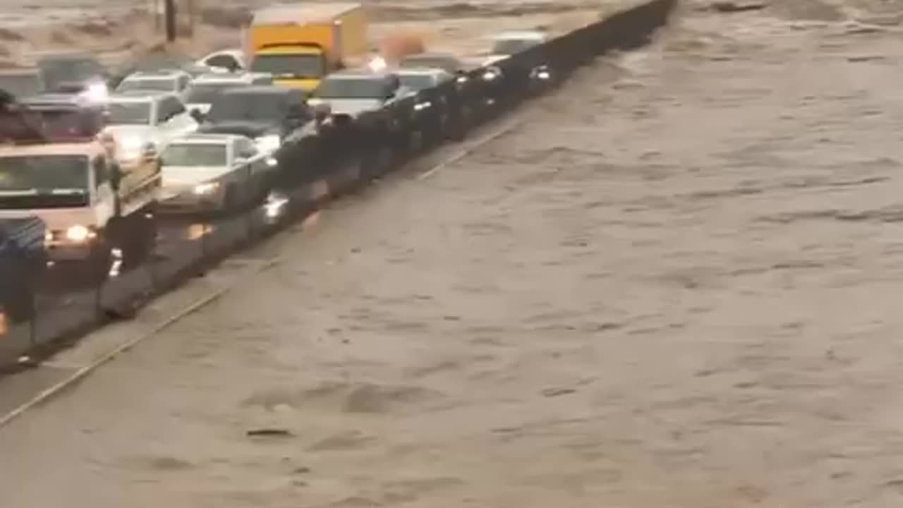 Footage shows devastating flash flooding in North Plainfield, New Jersey, yesterday.
