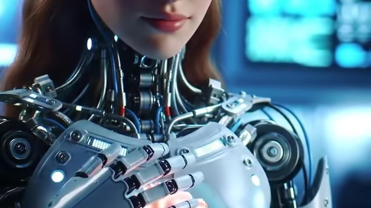 Smoothie store where humanoid serves smoothies #IRC #robot #aiart #humanoid #robotgirl