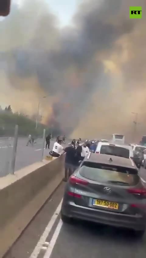 The fire forced evacuations, road closures