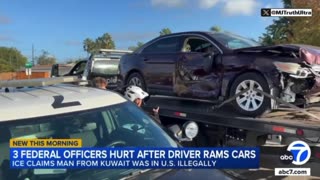 3 Federal Officers Injured after Illegal alien from Kuwait rammed his vehicle into their vehicle