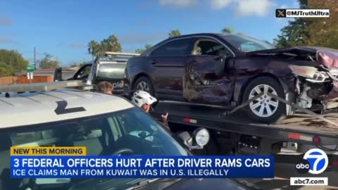 3 Federal Officers Injured after Illegal alien from Kuwait rammed his vehicle into their vehicle