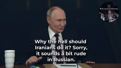 Vladimir Putin drops the truth bomb: "Iran fulfilled the deal. The U.S. tore it up"