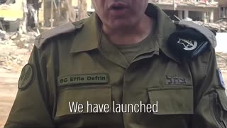 IDF Spox. Speaks From Attack Impact Site