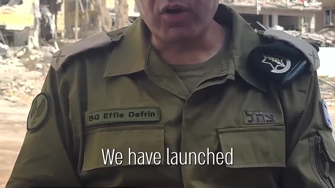 IDF Spox. Speaks From Attack Impact Site