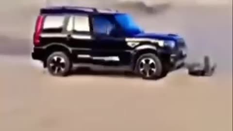 "Scorpio hits biker – chaos on the road!"