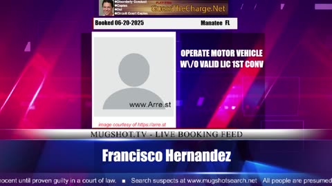 Mugshot TV - Live Arrest Booking Video Stream