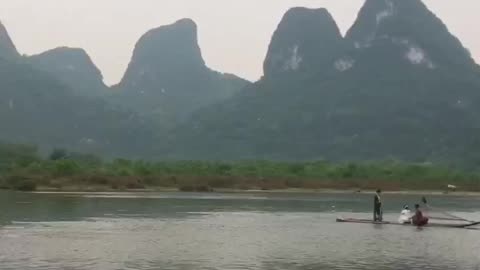 The scenic tourist destination of Guilin's mountains and waters