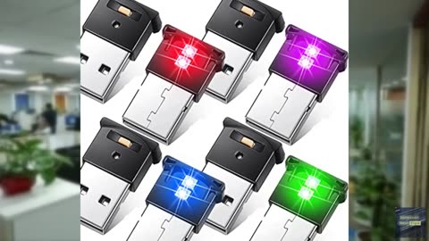 Frienda 4 Pieces Mini USB LED Light, Car LED Interior Lighting 5v Smart USB Atmo