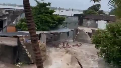 Flooding in Bamnza (Gujarat, India, 20.08.2025).