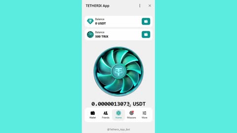 new mining mini app bot telegram tetherix