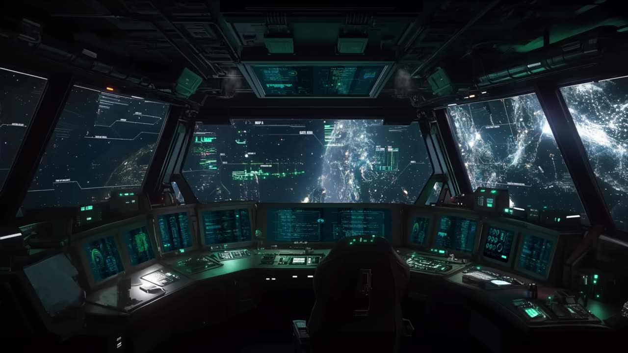 Radio Chatter from Spaceship Carrier KAN Sci-Fi Ambiance for Sleep, Study, Relaxation