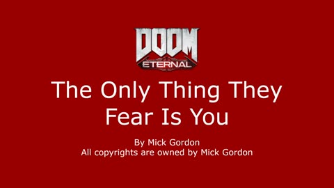 The Only Thing They Fear Is You