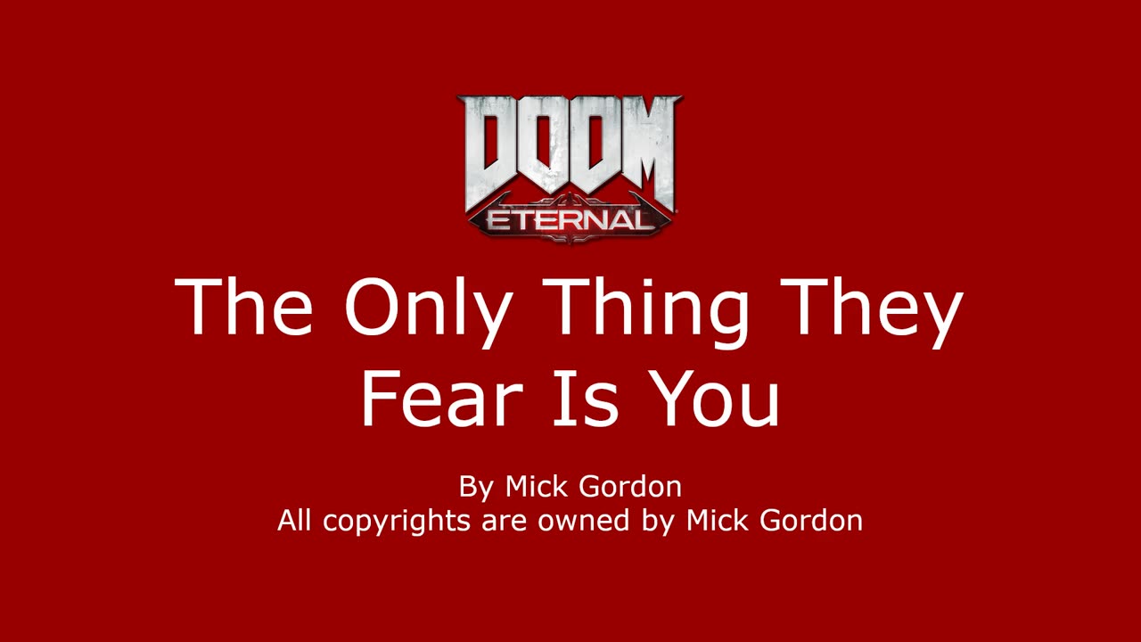 The Only Thing They Fear Is You