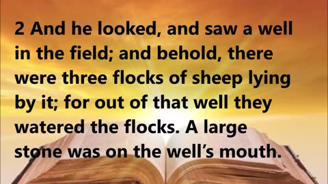 Jacob comes to a covered well.