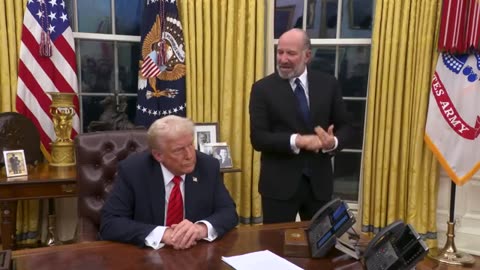 President Trump Signs Executive Orders in the Oval Office, Feb. 10, 2025