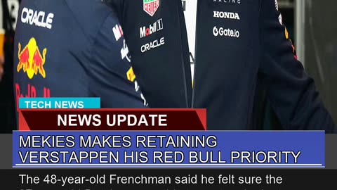 Mekies Makes Retaining Verstappen His Red Bull Pri