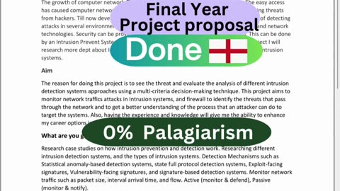 Student Work (Project Proposal) |CS6013 Intrusion Detection & Prevention | University of West London