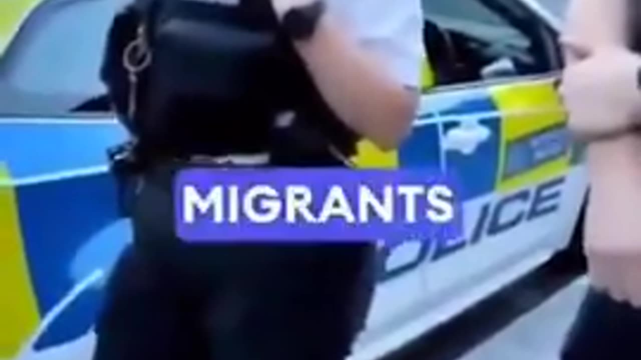 INVADER SPITS ON WOMAN BUT THE PIGS COME AFTER HER FOR SAYING "FILTHY MIGRANT SPIT ON ME"