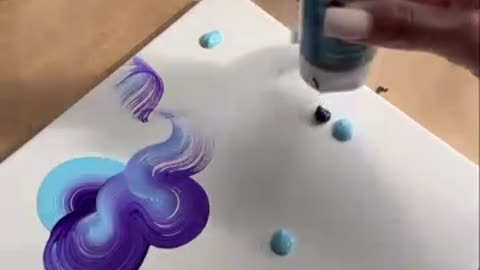 Easy Drawing Idea | Relaxing Purple & Blue Cloud Art Tutorial 💜🩵