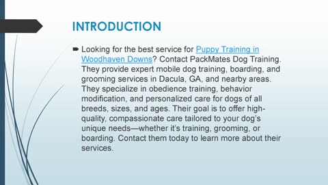 Best Puppy Training in Woodhaven Downs