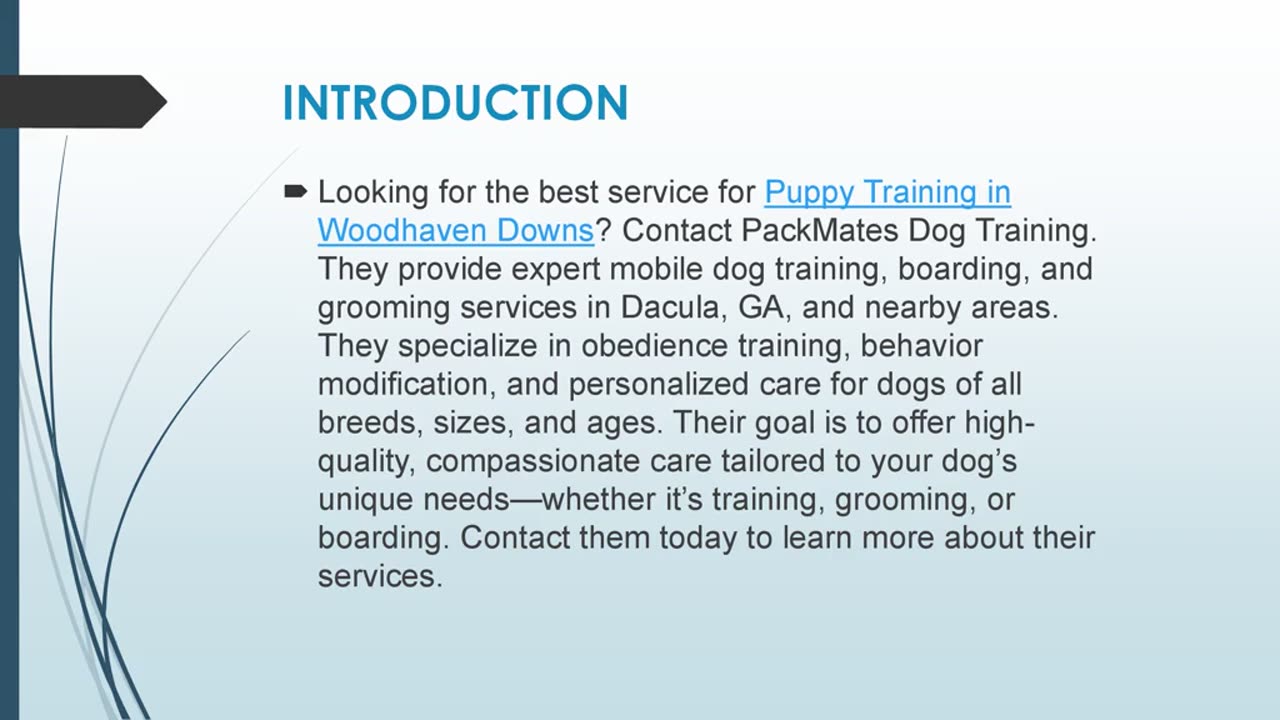 Best Puppy Training in Woodhaven Downs