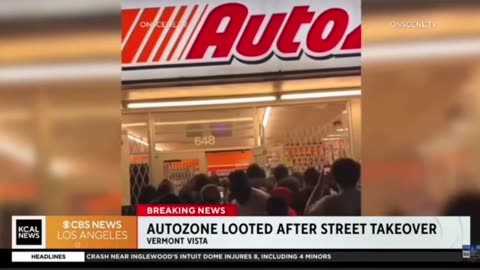 South LA Autozone Looted During a Street Takeover in South LA