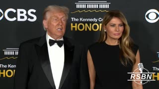 President Trump and First Lady arrive at tonight's Kennedy Center Honors 2025