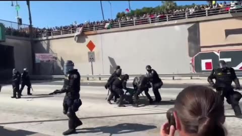 Targeted arrests are now being made at the riot in Downtown Los Angeles: