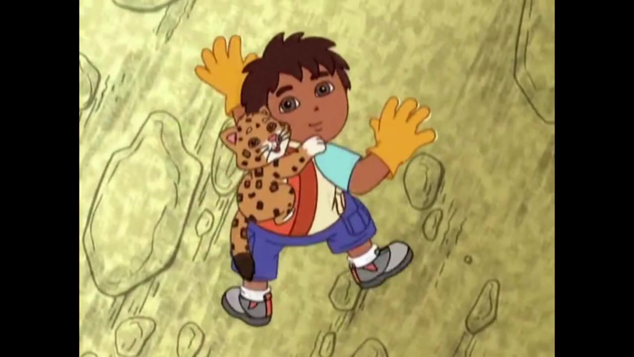 Go Diego Go Diego and Baby Jaguar Climbing a Pyramid
