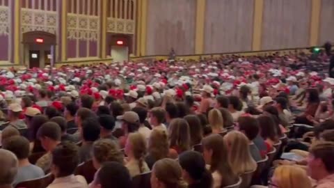 The TPUSA event at Virginia Tech is absolutely FILLED TO THE BRIM. Glenn Youngkin and Megyn