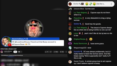 LoudMouthHussy Oct 10, 2025 'OPEN PANEL DRAMA CHAT'