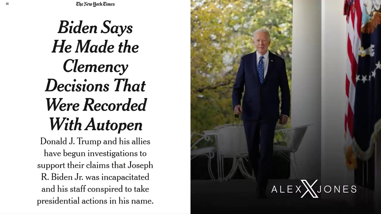 BREAKING UPDATE: Democrats Get Ahead Of DOJ Investigation On Biden's Autopen Scandal