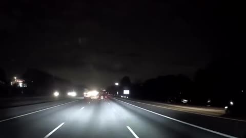 Dash cam video captures lightning strike in Atlanta Georgia