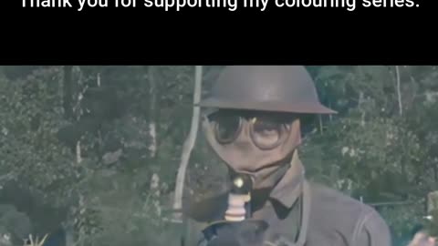 Gas Drill in Action Camp Upton WW1 #ColourisedHistory-1