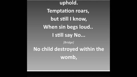 I Say No original gospel song lyrics video