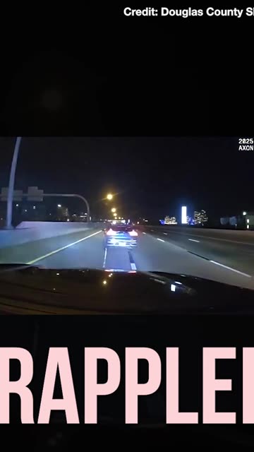 GRAPPLED! Sheriffs End Highway Chase by Grappling Stolen Car's Tire