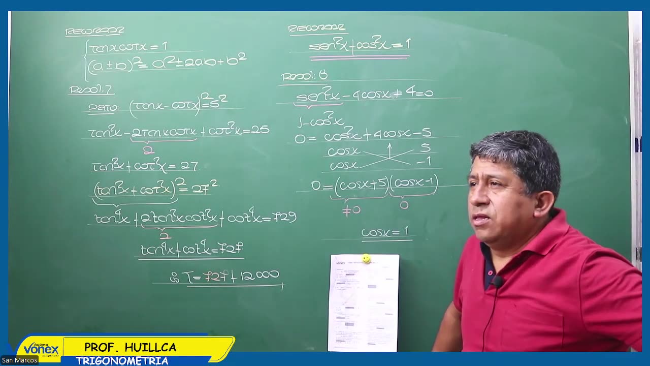VONEX REPASO 2025 | Semana 05 | Trigonometría